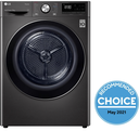 LG DVH9-09B Series 9 9kg Heat Pump Dryer with Inverter Control (Black Steel)