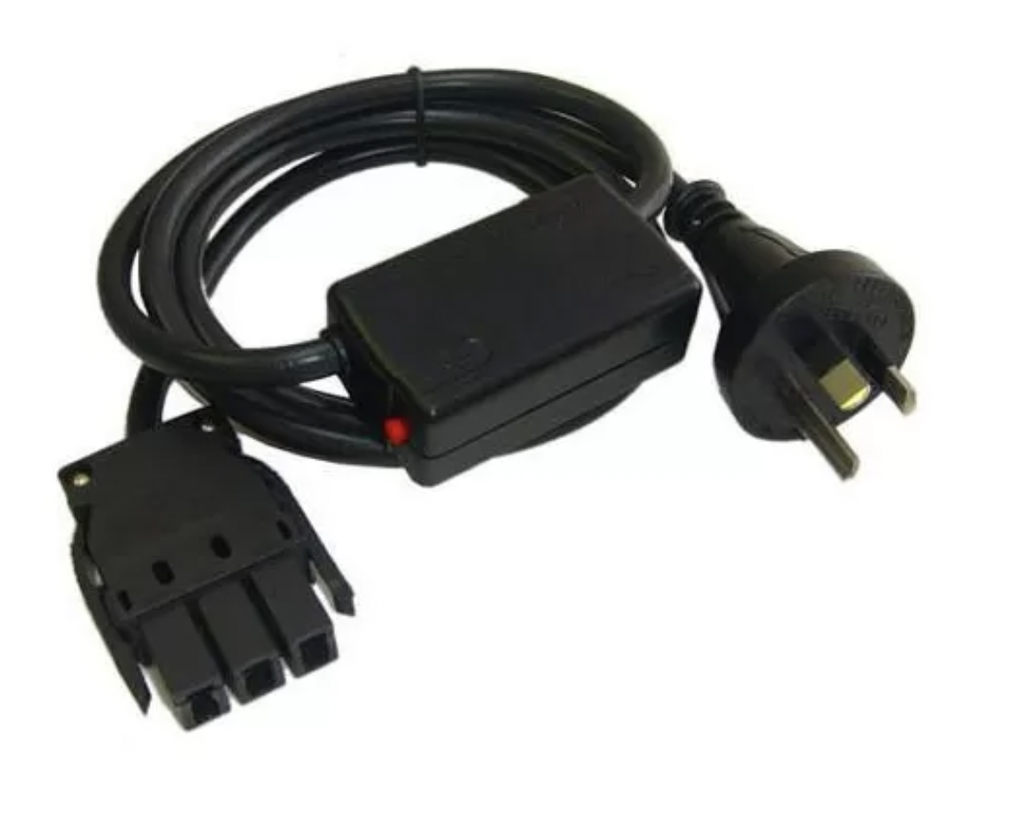 20A Starter Lead 1500mm – Thermal Overload 300mm In From Plug (WHITE)