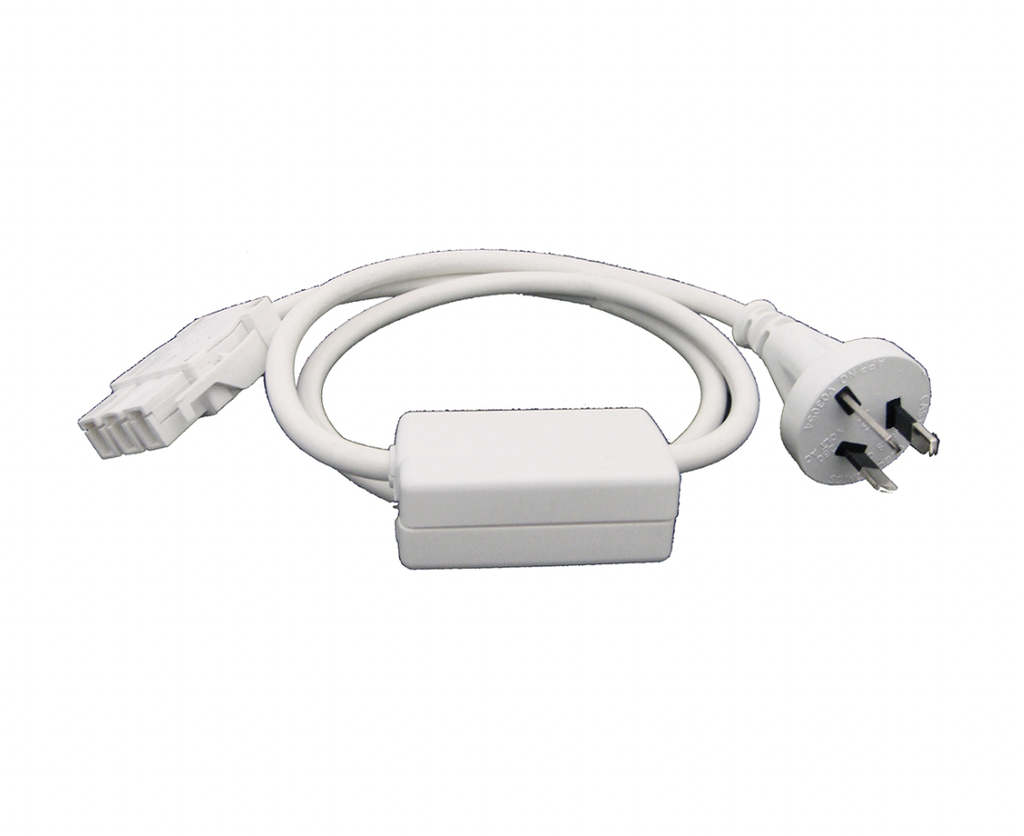 20A Starter Lead 2500mm – Thermal Overload 300mm In From Plug (White)