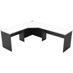 RAPID WORKER CORNER WORKSTATION COMPLETE 2100 X 1800 X 600MM (WHITE/IRONSTONE)