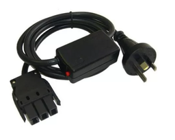 20A Starter Lead 2500mm – Thermal Overload 300mm In From Plug (Black)