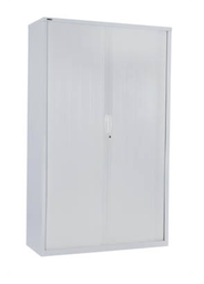 GO STEEL TAMBOUR DOOR CABINET 5 SHELVES 1981 X 900 X 473MM WHITE CHINA